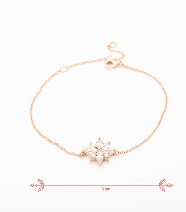 Charm Flower Bracelet (Brass) Cheap