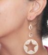 Dangling Star Earrings (Brass) Online Sale