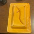 Ashtray  Vintage 11 x 7 1 2   Yellow MCM Mid Century Modern Boho Bohemian Online Sale