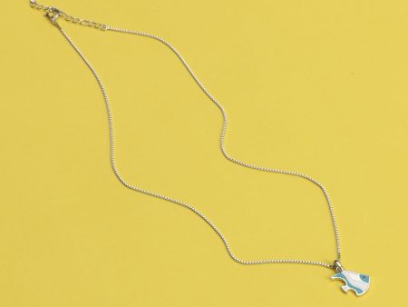 Blue Fish Necklace (Silver) Online Hot Sale