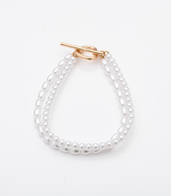 Cute Pearl Bracelet (Brass) Hot on Sale