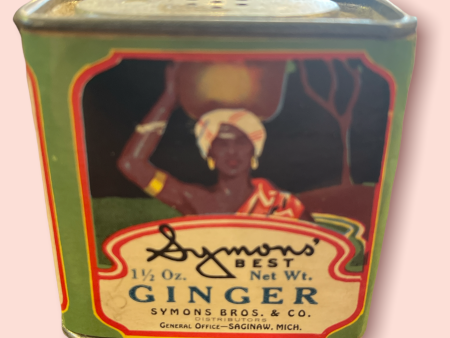 Vintage Symons Best Spice Tin for Ginger Symons Bro s and Co Saginaw Michigan Hot on Sale