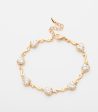 Clear Heart Bracelet (Brass) Online now