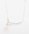 Classic Pearl Necklace (Silver) For Discount