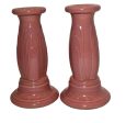 Fiesta Candlestick Pair in Rose Online