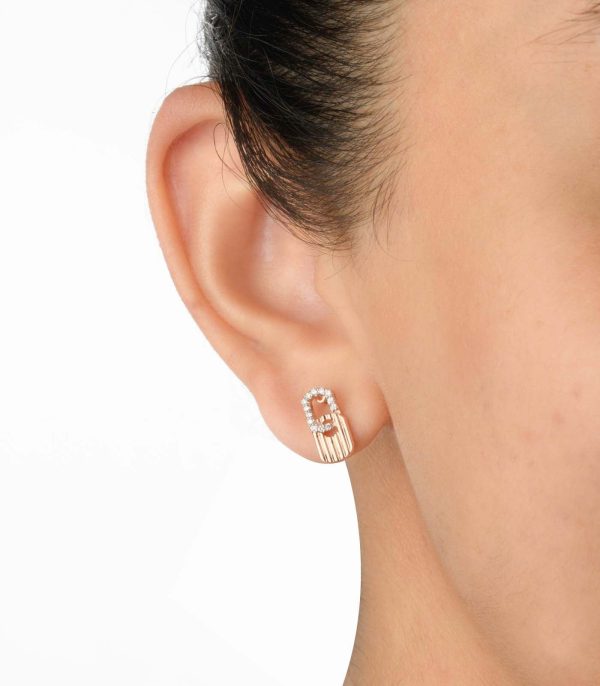 Diamond Shiny Oval Earrings Supply