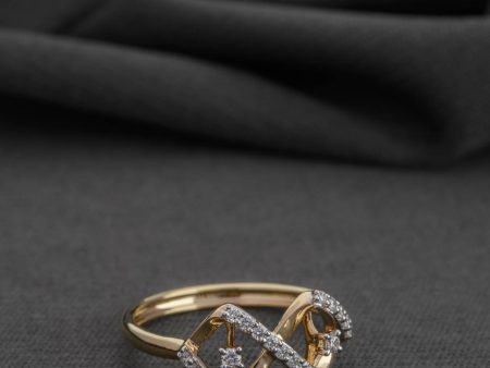 Diamond Radiant Twist Ring For Sale