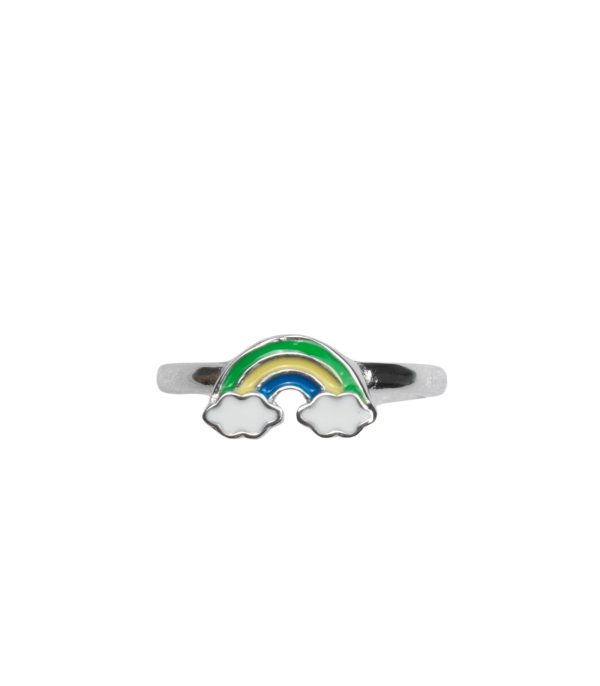 Cloudy Rainbow Finger Ring (Silver) Fashion