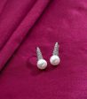 Pearl Cone Earrings (Brass) Supply