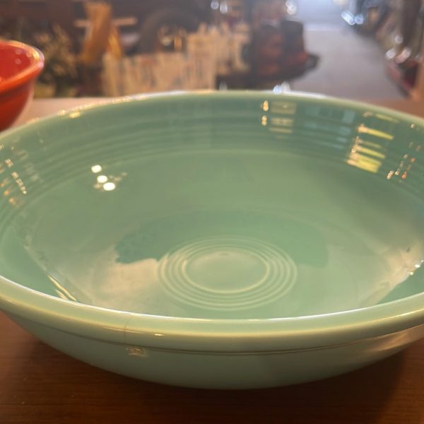 Vintage Fiesta Large Salad Bowl 11  in Turquoise HARD TO FIND For Cheap