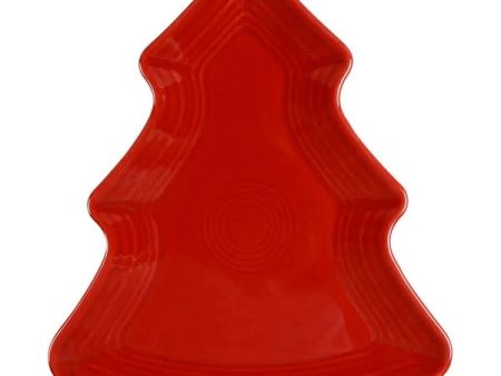 Fiesta Tree Shaped Plate in Scarlet Hot on Sale