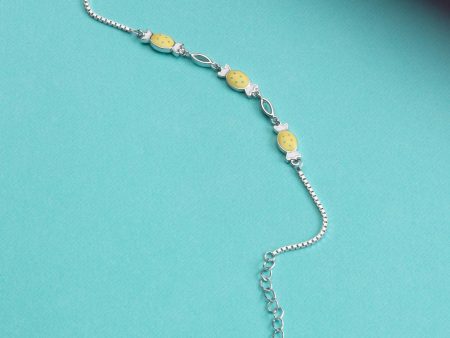 Yellow Toffee Bracelet (Silver) Hot on Sale