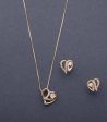 Clever Heart Necklace Set (Brass) Supply