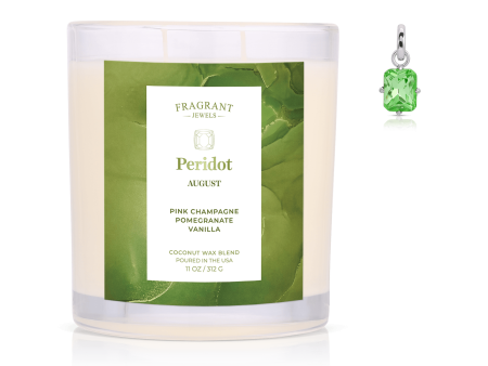 August Peridot Birthstone Charm - Jewel Candle For Sale