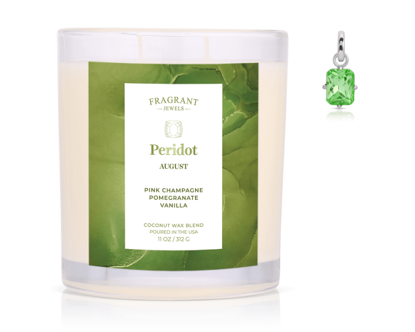 August Peridot Birthstone Charm - Jewel Candle For Sale