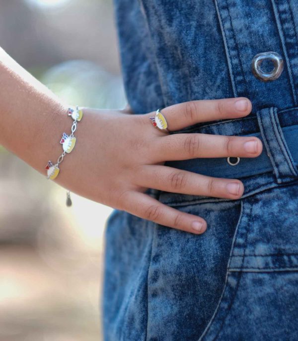 Cake Finger Ring (Silver) Sale