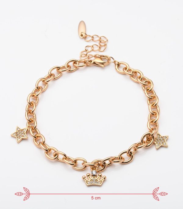 Charm Chain Bracelet (Brass) on Sale