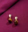 Brown Drop Earrings (Brass) Hot on Sale