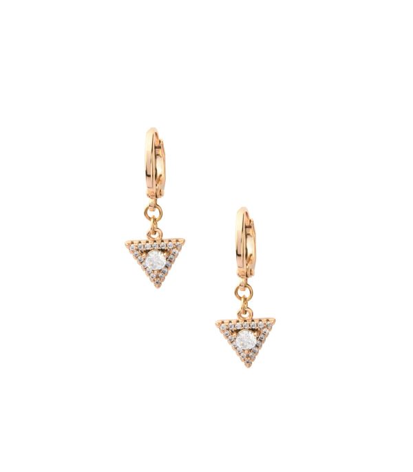 Dangling Triangle Hoops (Brass) Online