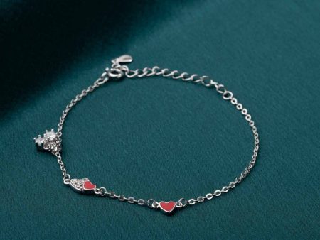 Cute Heart Bracelet (Silver) Online Hot Sale