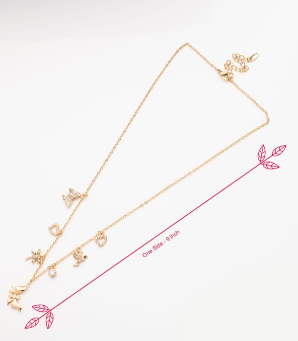 Cute Charms Necklace (Brass) Online Sale