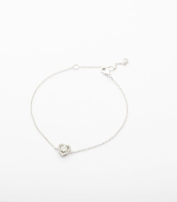 Delicate Heart Snowflake Bracelet (Brass) Discount