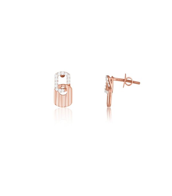 Diamond Shiny Oval Earrings Supply