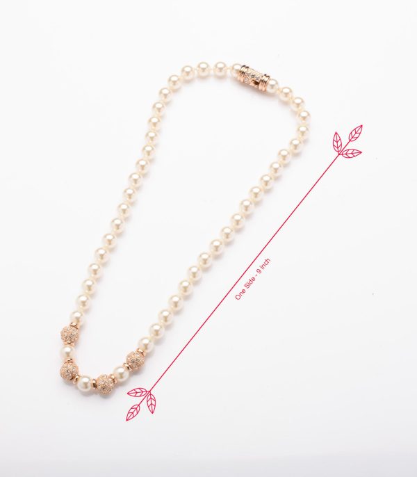 Classic Single Layer Pearl Necklace (Brass) Sale