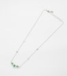 Contemporary Crystal Green Necklace Set (Brass) Sale