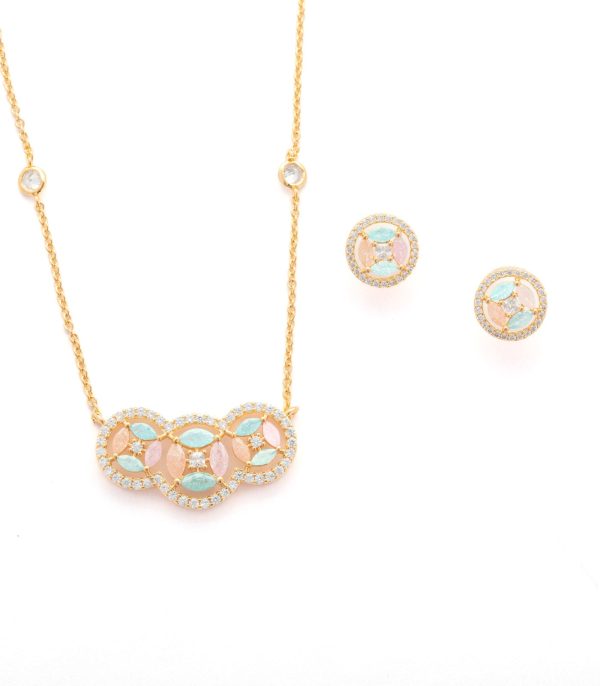 Crystal Heaven Necklace Set (Brass) Supply