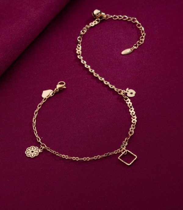 Cute Charm Anklet (Brass) Online