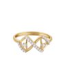 Diamond Radiant Twist Ring For Sale