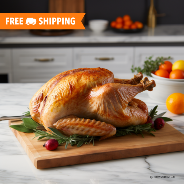 Halal Hand Slaughtered Whole Turkey 10-16lbs | Feeds 13-16 Guests | Sale