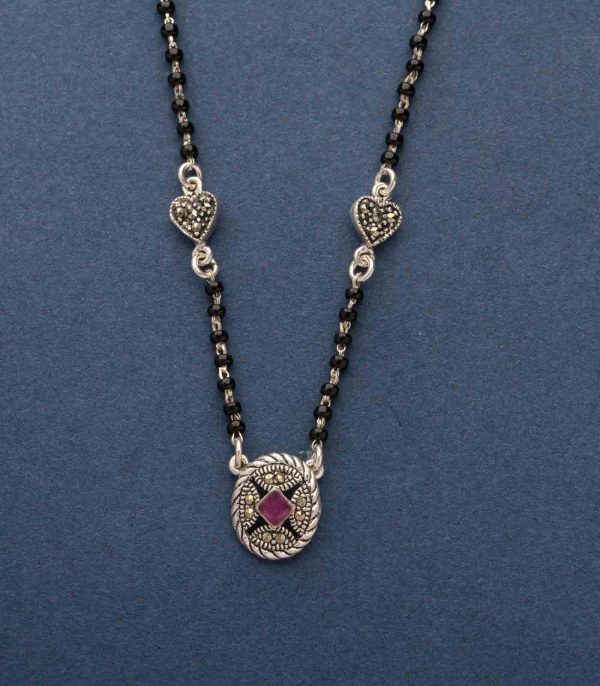 Boho Queen Mangalsutra (Silver) For Sale