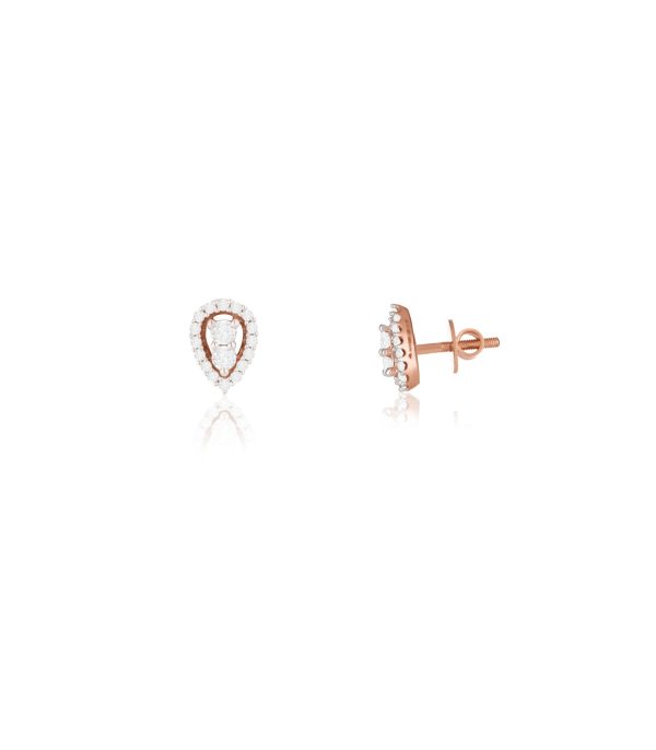 Diamond Minimalist Chic Earrings For Sale