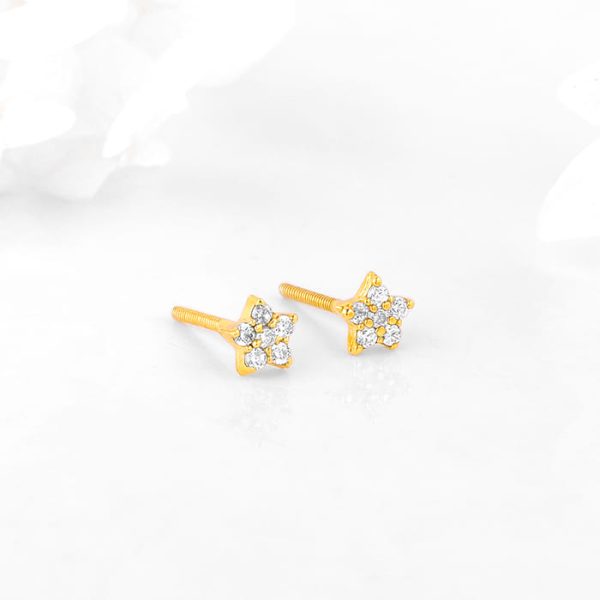 Anushka Sharma Golden Star Constellation Tiny Studs Online Hot Sale