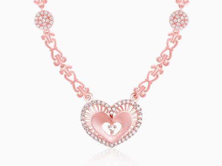 Anushka Sharma Rose Gold Love Affair Necklace For Sale