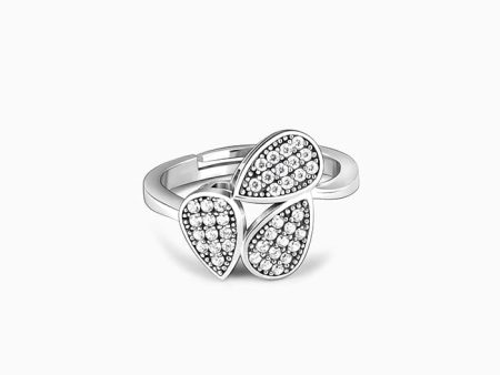 Anushka Sharma Silver Leafy Tale Ring For Cheap