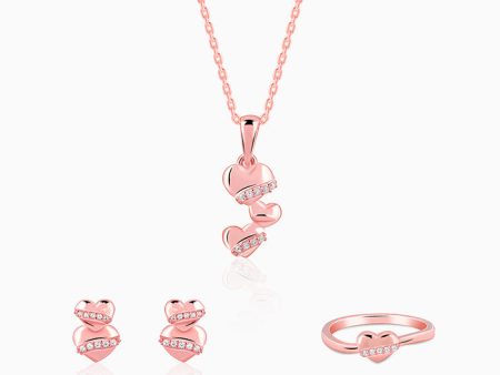 Rose Gold Cherished Sparkle Set of 3 Online Sale