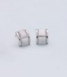 Classic silver button earrings(Silver) Supply