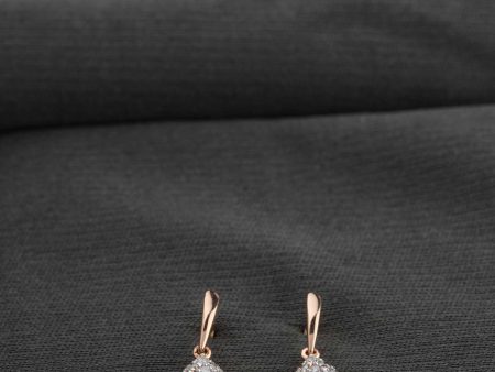 Diamond Tiny Dangling Earrings on Sale