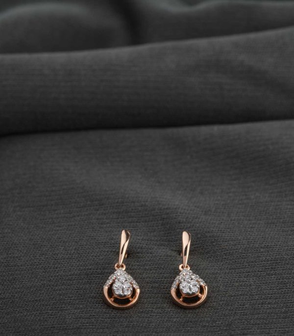 Diamond Tiny Dangling Earrings on Sale