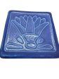 Pewabic 110 Blue Egyptian Lotus   Flower Tile Fashion