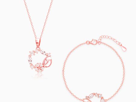 Rose Gold Drop Wreath Set Online Sale