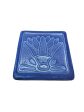 Pewabic 110 Blue Egyptian Lotus   Flower Tile Fashion