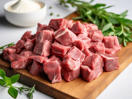 Halal Veal Shoulder| Cut in Small Medium Pieces | Packed Fresh | With Bone | Approx. 2lbs | 100% Zabiha Halal | Supply