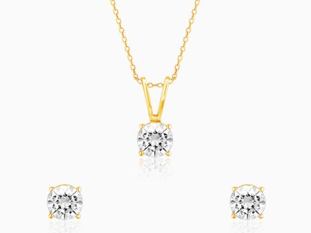 Golden Zircon Set Online Hot Sale