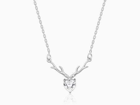 Anushka Sharma Silver Deer Heart Necklace Online now