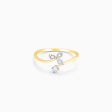 Gold Leaflet Delights Diamond Ring For Cheap