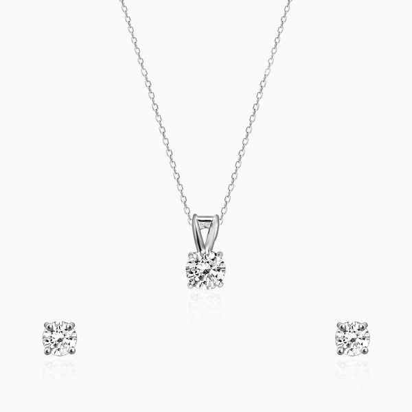 Anushka Sharma Classic Silver Zircon Set Sale